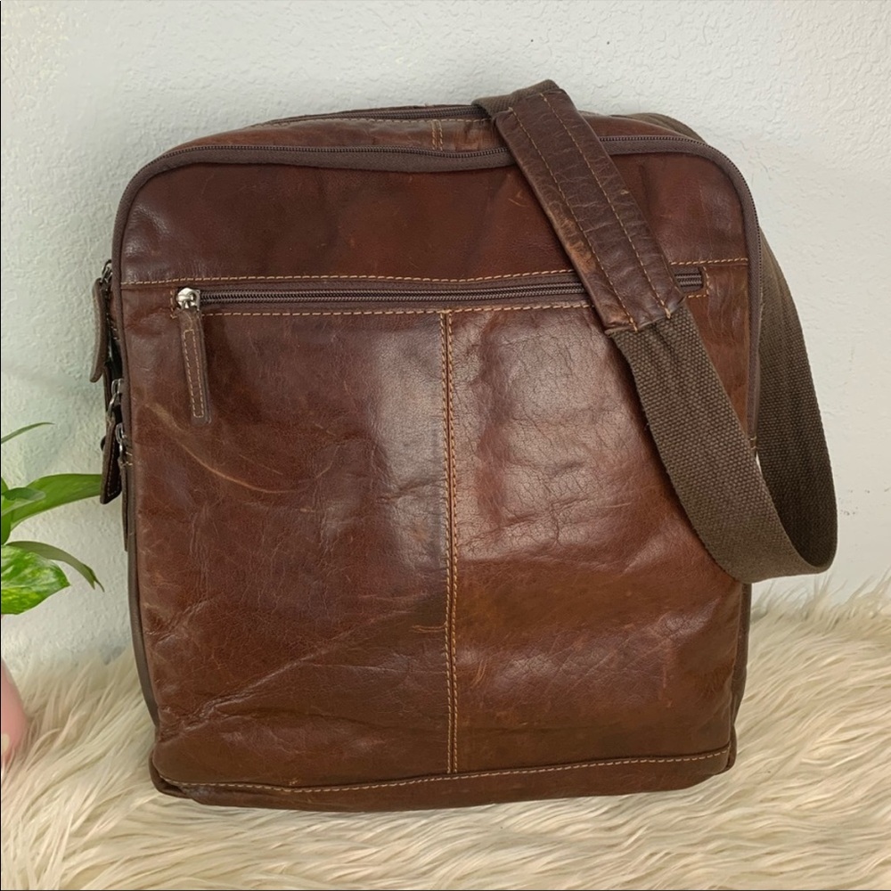 JACK GEORGES Gen. Leather Backpack/Messenger Bag